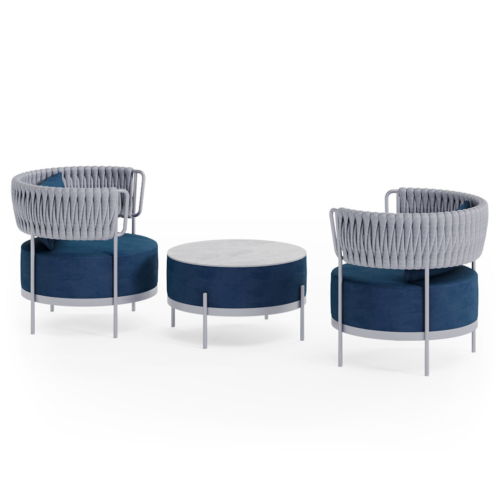 Комплект садовой мебели Limasol_set1_blue_view